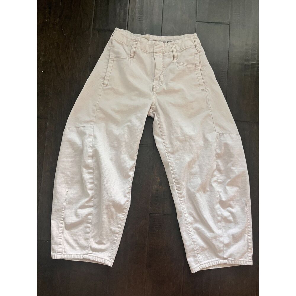 Pilcro Anthropologie White Barrel Jeans Size 25